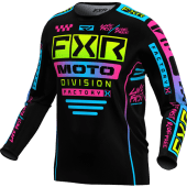 FXR Jugend Podium Mx Motocross-Shirt Schwarz/Candy