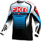FXR Clutch Pro Mx Motocross-Shirt Blau/Rot/Schwarz