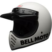 Bell Moto-3 Classic Motocross-Helm - Gloss Weiß