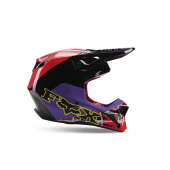Fox V1 Motocross-Helm Barbed Wire Se Schwarz/Rot