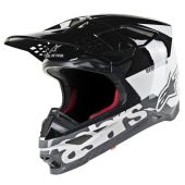 Alpinestars Motocross Helm Supertech SM8 Radium Weiß Schwarz Grau