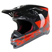 Alpinestars Motocross Helm Supertech SM8 Radium Rot Schwarz Grau