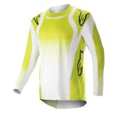 Alpinestars Techstar Push Motocross-Shirt Gelb Fluo Weiß