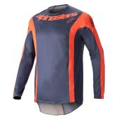 Alpinestars Techstar Arch Motocross-Shirt Night Blau Hot Orange