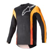 Alpinestars Techstar Sein Motocross-Shirt Schwarz Hot Orange