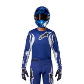 Alpinestars Motocross-Shirt Fluid Lucent Blau/Weiss