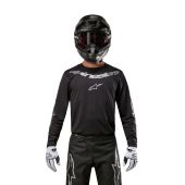 Alpinestars Motocross-Shirt Fluid Graphite Schwarz/Silber
