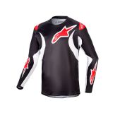 Alpinestars Jugend Motocross-Shirt Racer Lucent Schwarz/Weiss