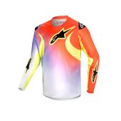Alpinestars Jugend Motocross-Shirt Racer Lucent Weiss/Rot/Gelb
