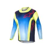 Alpinestars Jugend Motocross-Shirt Racer Hoen Gelb/Blau