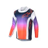 Alpinestars Jugend Motocross-Shirt Racer Hoen Grau/Orange/Schwarz