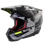 Alpinestars Motocross-Helm Sm5 Rover 2 Grau/Gelb