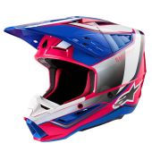 Alpinestars Motocross-Helm Sm5 Sail Rosa/Blau