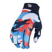 Troy Lee Designs AIR Motocross-Handschuhe für Jugend Formula Camo Dunkel Blau / Orange