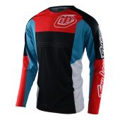 Troy Lee Designs SE Pro Motocross-Shirt Quattro Dunkel Blau / Rot