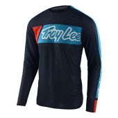 Troy Lee Designs SE Pro Air Motocross-Shirt Vox Dunkel Blau
