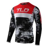 Troy Lee Designs SE Ultra Motocross-Shirt Grime Schwarz / Feuer Rot