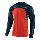 Troy Lee Designs Scout SE Motocross-Shirt Systems Dunkel Blau / Orange
