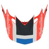 Troy Lee Designs SE4 Motocross-Helm Visor Quattro orange/Blau