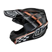 Troy Lee Designs Se4 Polyacrylite Mips Motocross-Helm Warped Schwarz/Kupfer