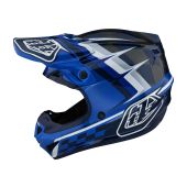 Troy Lee Designs Se4 Polyacrylite Mips Motocross-Helm Warped Blau