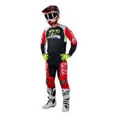 Troy Lee Designs Gp Pro Particial Schwarz/Glo Rot Motocross-Kombi