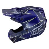Troy Lee Designs Se4 Polyacrylite Mips Motocross-helm Matrix Blau