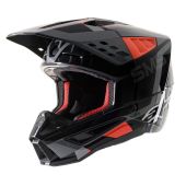 Alpinestars S5 Rover Alpinestars Motocross-Helm Anthrazit Fluo Rot Camo Grau