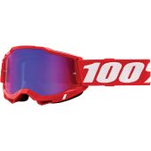 100% Crossbrille Accuri 2 Rot verspiegelte Linse Rot Blau