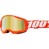 100% Crossbrille Strata 2 Orange verspiegelte Linse Gold