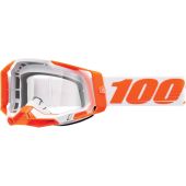 100% RACECRAFT 2 Motocross-Brille Orange - transparent Linse