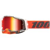 100% Motocross-Brille Racecraft 2 SCHRUTE Spiegellinse Rot