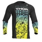 Thor Motocross-Shirt Jugend Sector Atlas Schwarz/Teal