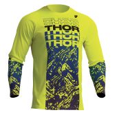 Thor Motocross-Shirt Jugend Sector Atlas Acid/Blau