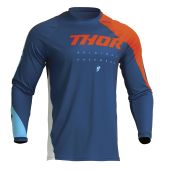 Thor Motocross-Shirt Jugend Sector Edge Blau/Orange