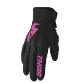 Thor Motocross-Handschuhe Damen Sector Schwarz /Rosa