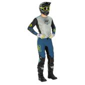 Fly Racing Motocross Lite Grau-Teal-Neongelb Gear Combo