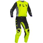 Fly Racing Motocross Kinetic Kore Hi-Vis/Schwarz Gear Combo
