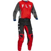 Fly Racing Motocross Kinetic Kore Rot/Grau Gear Combo