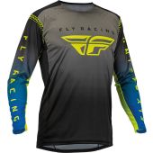 Fly Racing Motocross Jersey Lite Grau/Blau/Hi-Vis