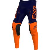 FXR Podium Enduro Motocross-Hose Dunkel Blau/Orange