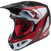 Fly Racing Helm Formula Crb Prime Rot-Weiß-Carbon