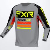 FXR Clutch Pro MX Motocross-Shirt Grau/Schwarz/Fluo Gelb