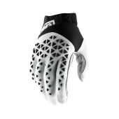 100% Airmatic Motocross Handschuhe Schwarz Weiß Silber