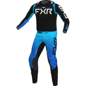 FXR Helium Mx Black/Sky Blue Gear Combo