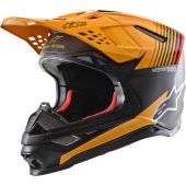 Alpinestars Motocross Helm Supertech SM10 Dyno Schwarz Orange