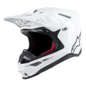 Alpinestars Motocross Helm Supertech SM10 Solid Weiß Glossy
