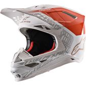 Alpinestars Motocross Helm Supertech SM8 Triple Orange Weiß