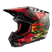 Alpinestars Motocross-Helm Sm5 Rash Rot/Grau