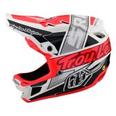 Troy Lee Designs D4 Composite Mips Helmet Team Sram White/Glo Red